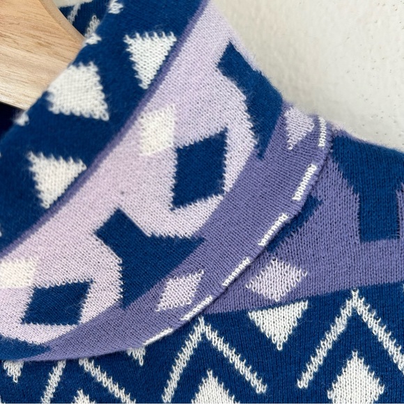 Duluth Trading Frost Lake Fairisle Mock Neck Winter Pullover S - Picture 6 of 7